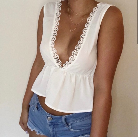 Sheer Lacey Flowy Top - Picture 1 of 5